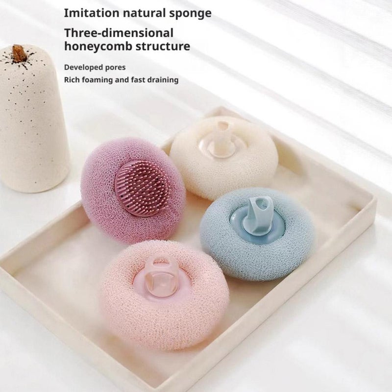 2-in-1 Super Soft Sunflower Bath Ball,2026 New Bath SpongeCleaning Brush with Foam Sponge and Silicone Exfoliating Brush,Body Puffs Shower Loofah Exfoliating Body Scrubber Sponges for Women Men - Image 3